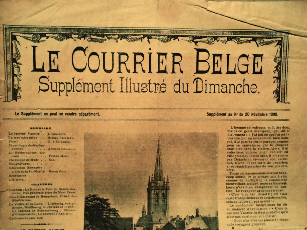 Le Courrier Belge - 1898 - 4 pagina's - foto's Leuven 1898, Ophalen of Verzenden, Voor 1920, Krant