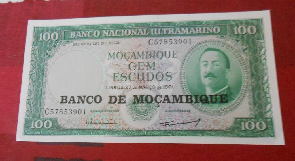 Bankbiljet van Mozambique - 100 Escudos, Ophalen of Verzenden, Overige landen, Los biljet