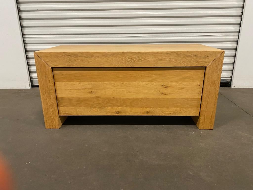 Lage kast met Klapdeur - ideaal als TV-meubel, Ophalen, 100 tot 150 cm, Eikenhout, Scandinavisch