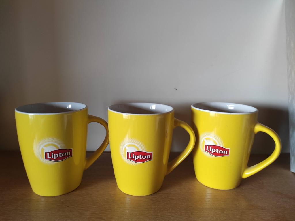 Grand Lipton, 3 nouveaux mugs/sacs, voir photo., Enlèvement ou Envoi, Comme neuf, Porcelaine, Tasse et/ou soucoupe