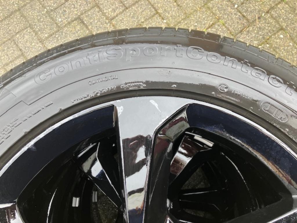 Alu-velgen 19" met banden vr Jaguar F-page., Gebruikt, 255 mm, Banden en Velgen, Terreinwagen