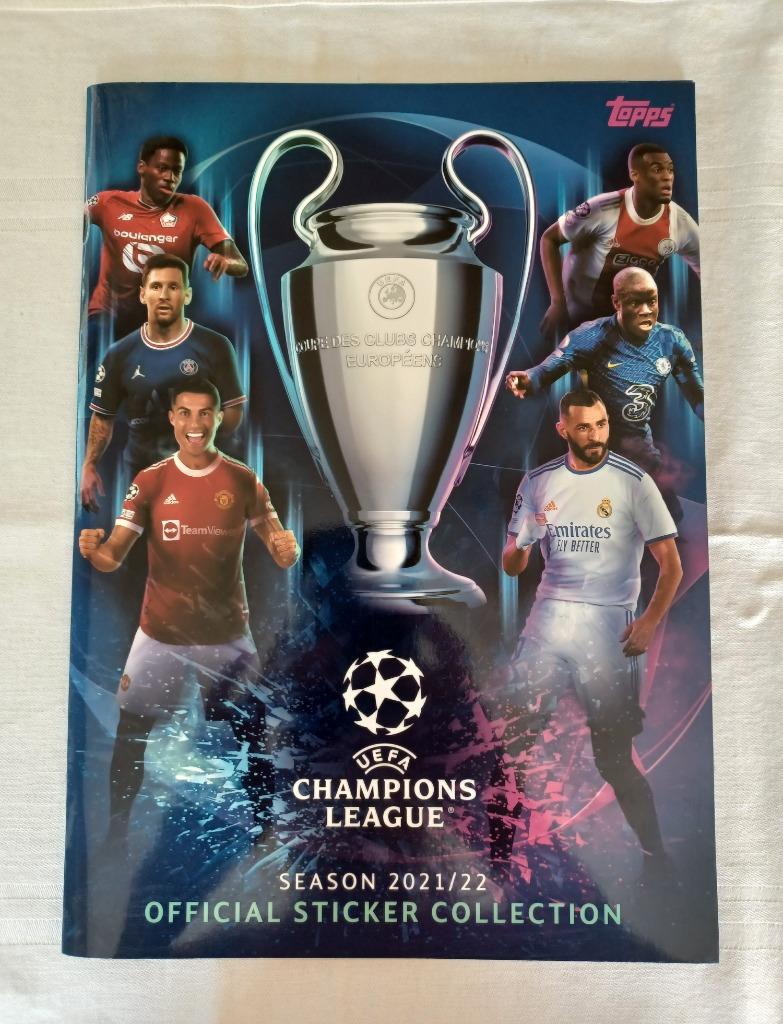 UEFA Champions League 2021-2022 Topps album met 36 stickers, Hobby en Vrije tijd, Stickers en Plaatjes, Zo goed als nieuw, Stickers en Plaatjes