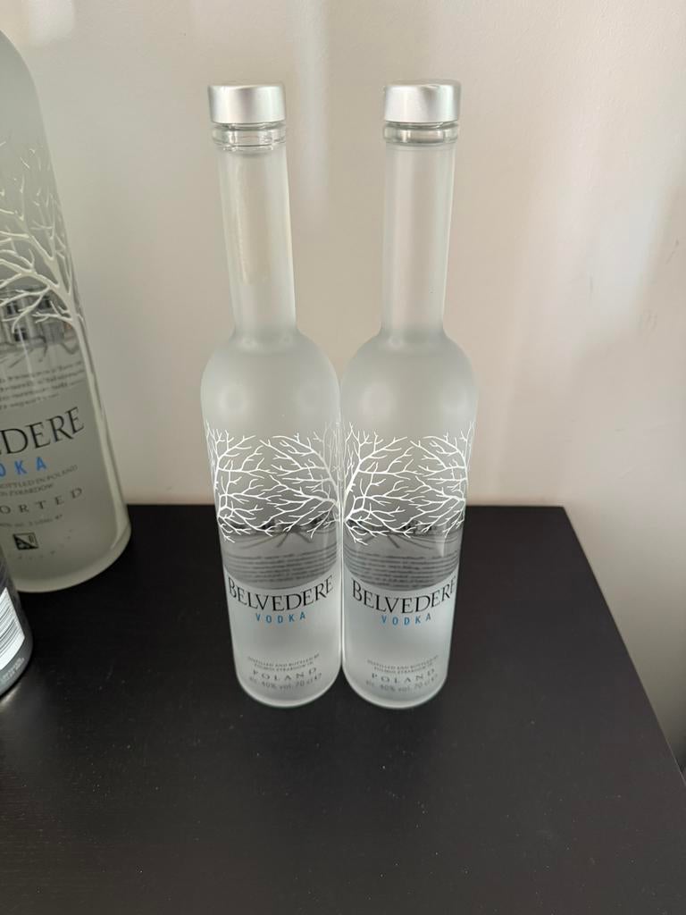 2 lege Belvedere flessen van 70 cl, Ophalen of Verzenden
