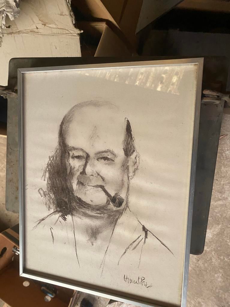 auto portrait de Henri ou Henry Mathy, peintre Belge, Enlèvement ou Envoi