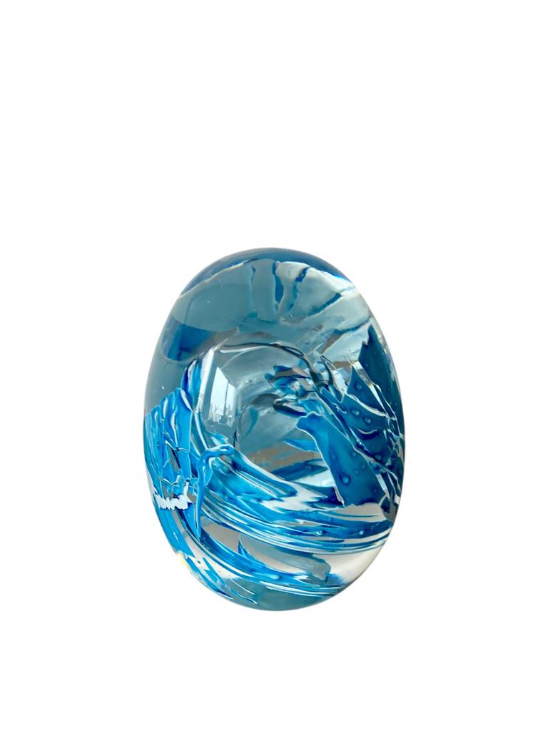 Presse-papier en verre, signé Louis Leloup., Enlèvement ou Envoi