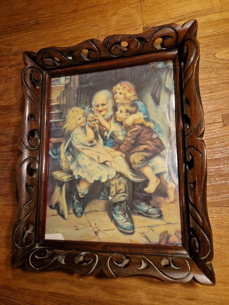 Antieke keramische tegel Dedetzuch Descmutzt Royal Vienna, Antiek en Kunst, Ophalen of Verzenden