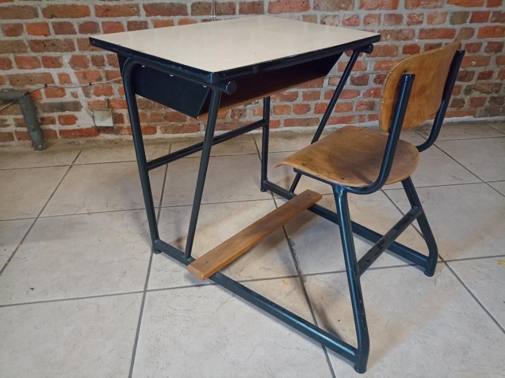 Vintage schoolbankje, Kinderen en Baby's, Ophalen, Gebruikt