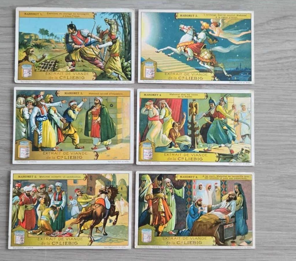 Liebig chromos volledige serie S1212 (1926) Mahomat, Verzenden, Voor 1940, Gebruikt, Prent