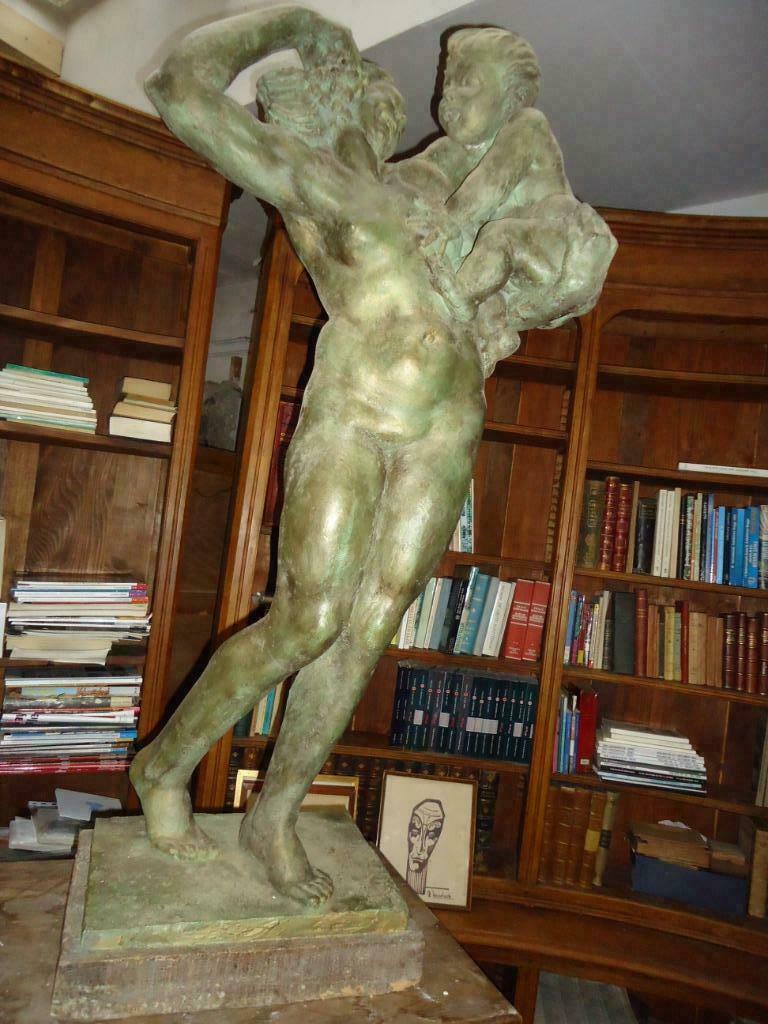 Bernard CALLIE Grand Nu Debout Mère & Enfant Bacchante, Enlèvement