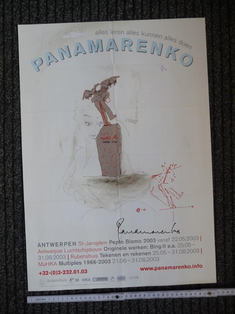 PANAMARENKO - AFFICHE ORIGINAL SIGNÉE, Antiquités & Art, Art | Lithographies & Sérigraphies, Enlèvement ou Envoi