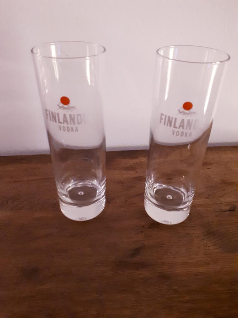2 Finlandia Vodka Glazen, Verzamelen, Ophalen of Verzenden, Zo goed als nieuw, Overige typen