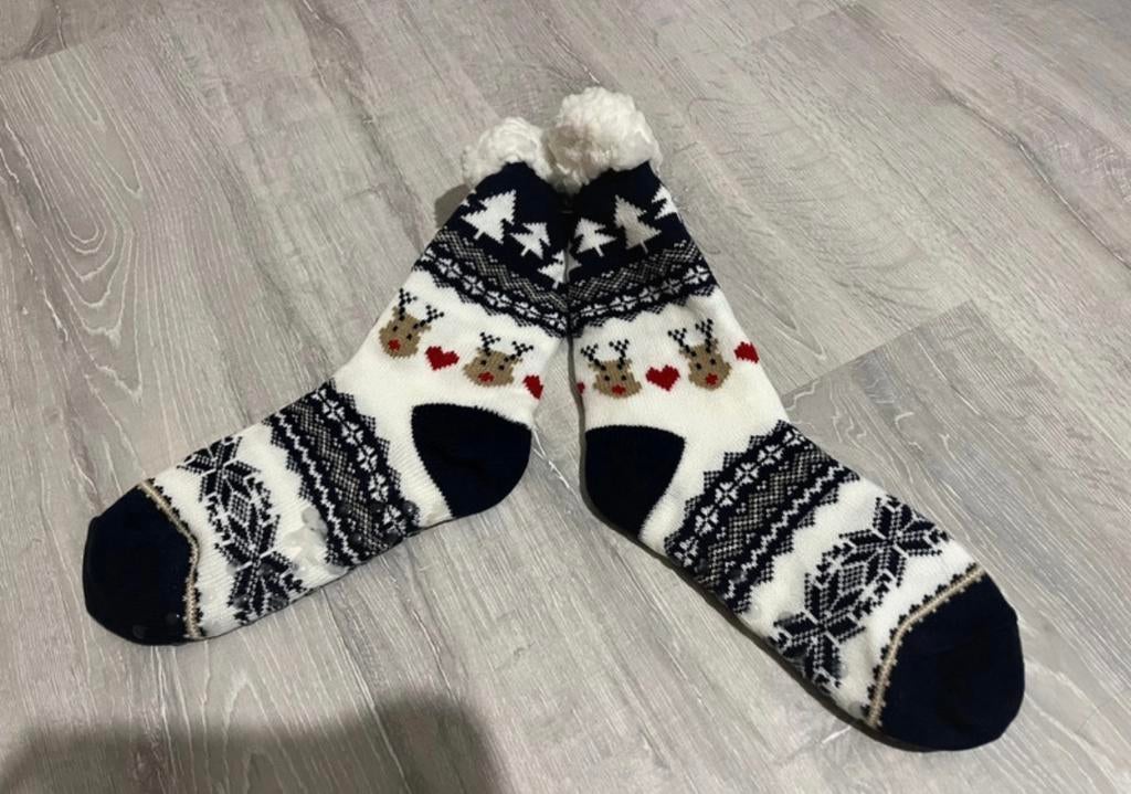 Nieuwe warme Wintersokken kerst, Kleding | Dames, Ophalen of Verzenden, Nieuw, Blauw, Sokken en Kniesokken