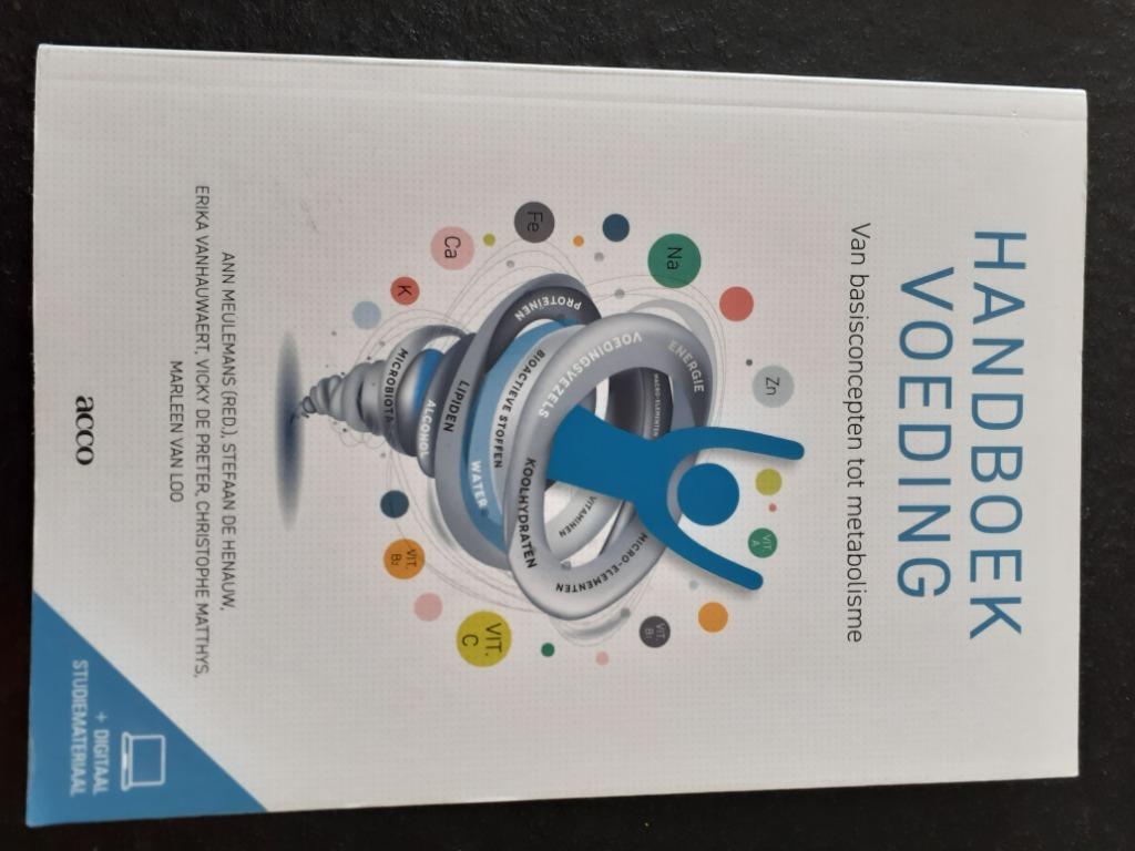 Handboek Voeding, Overige vakken, Marleen Van Loo; Christophe Matthys; Vicky De Preter; Stefaan..., Ophalen of Verzenden, Zo goed als nieuw