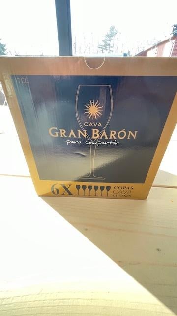 NEW 6 cava glazen Grand Baron, Ophalen, Nieuw, Overige typen