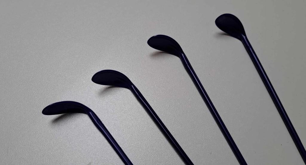 Tupperware™ « Lepels Long Drink » x 4 - blauw, Verzamelen, Verzenden, Nieuw, Overige typen