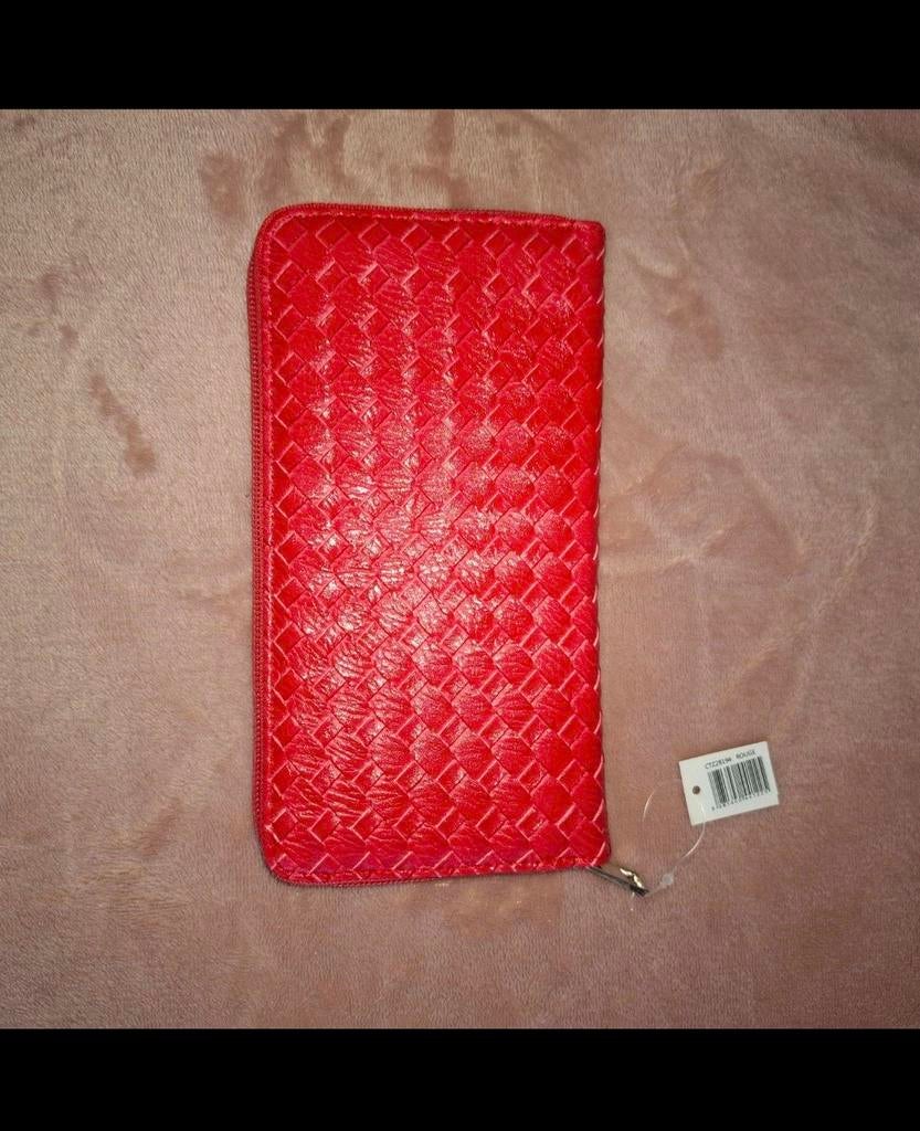Portefeuille rouge pour femme, Enlèvement ou Envoi