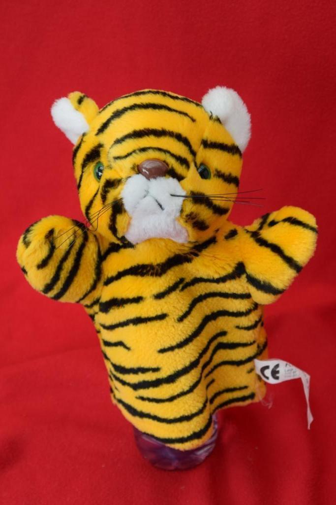 zachte handpop gestreepte tijger poes, Ophalen of Verzenden, Gebruikt, Overige typen