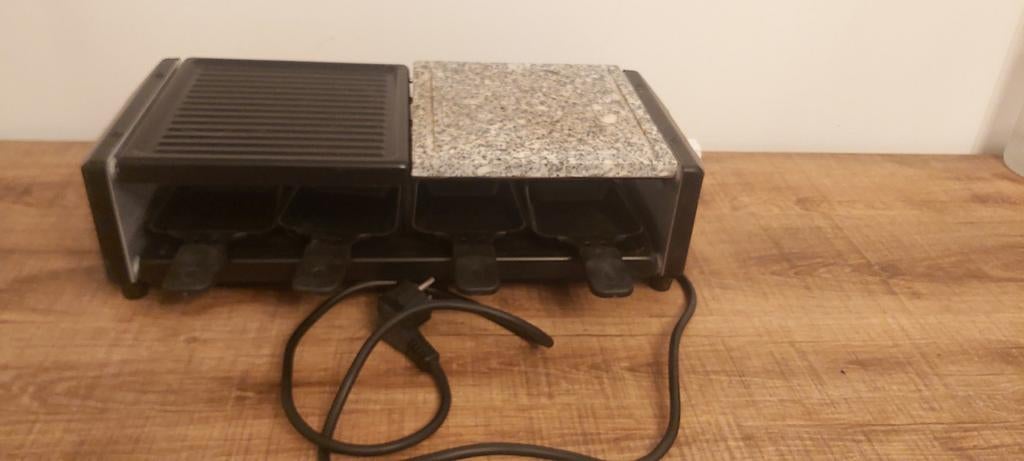 Raclette en steengrill, Ophalen