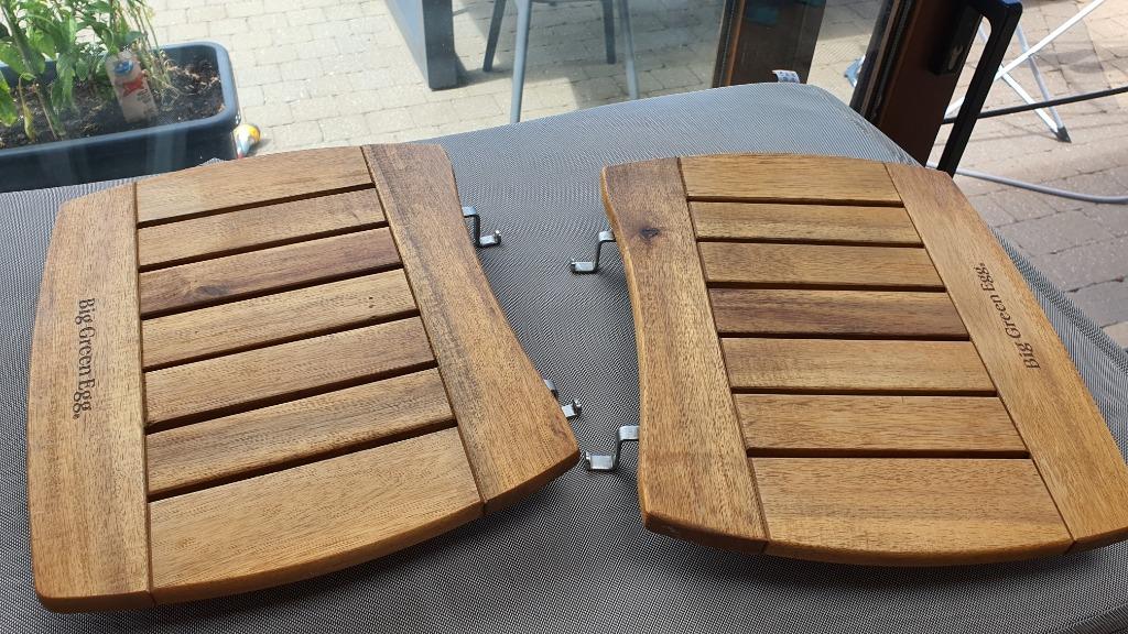 Big Green Egg zijplankjes - Minimax (set van 2), Ophalen of Verzenden, Zo goed als nieuw, Big green egg