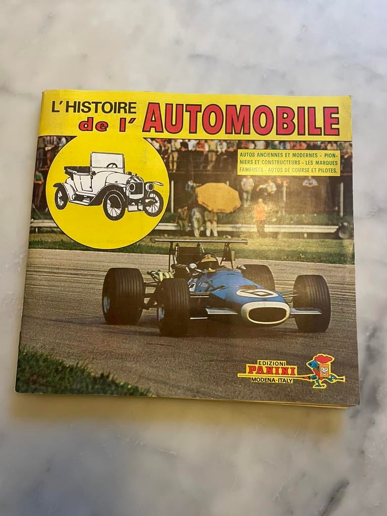 Panini De geschiedenis van het autoalbum, Ophalen of Verzenden, Gebruikt