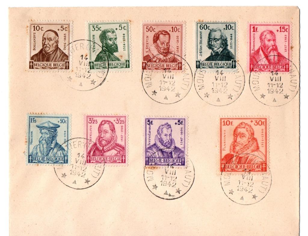 Timbre Belge 591 à 601 Sur Enveloppe, Oblitéré, Enlèvement ou Envoi, Affranchi, Avec enveloppe
