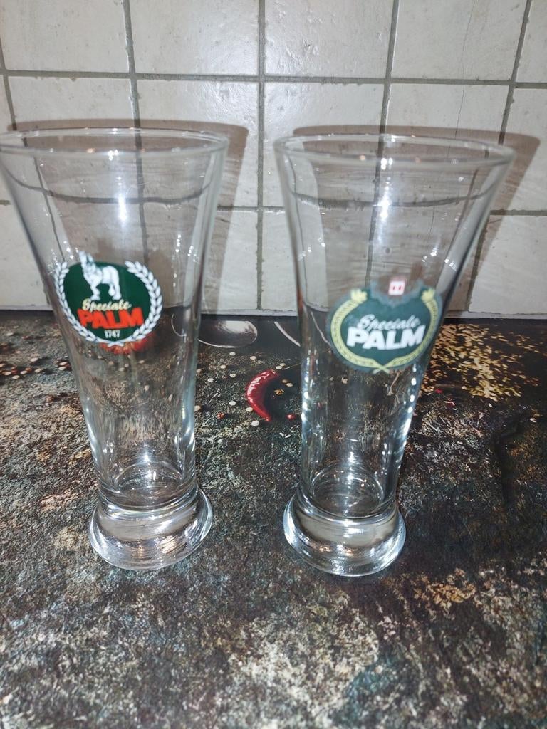 Verres à sifflet Palm différents, Collections, Enlèvement ou Envoi, Comme neuf, Verre ou Verres, Palm