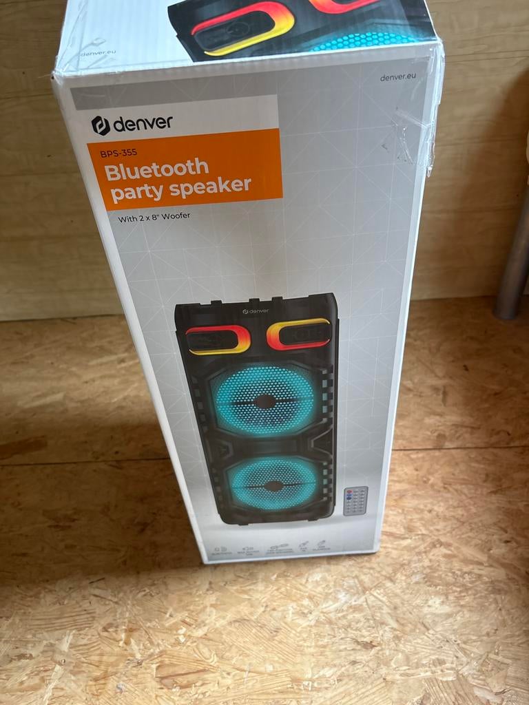 Denver BPS -355 Bluetooth party Speaker, Ophalen, Zo goed als nieuw