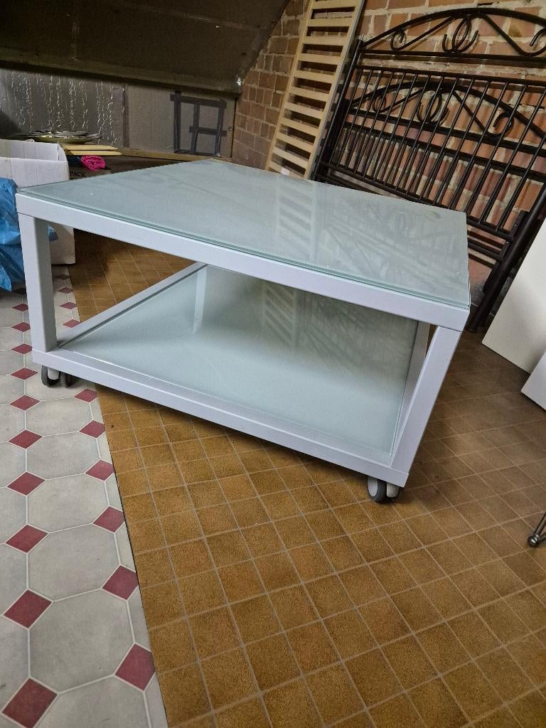 Salontafel, Huis en Inrichting, Tafels | Salontafels, Ophalen, Zo goed als nieuw, Glas
