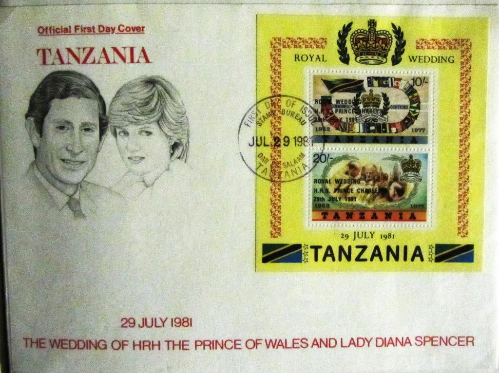 HUWELIJK PRINS CHARLES MET LADY DIANA- TANZANIA, Enlèvement ou Envoi, Affranchi, Dynastie