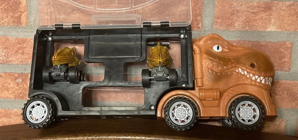 Voiture / mallette dinosaure + 2 voitures dinosaures., Enlèvement ou Envoi, Utilisé