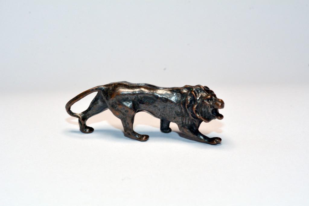 Metal Tier Lion Löwe Brüniert, Enlèvement ou Envoi, Utilisé
