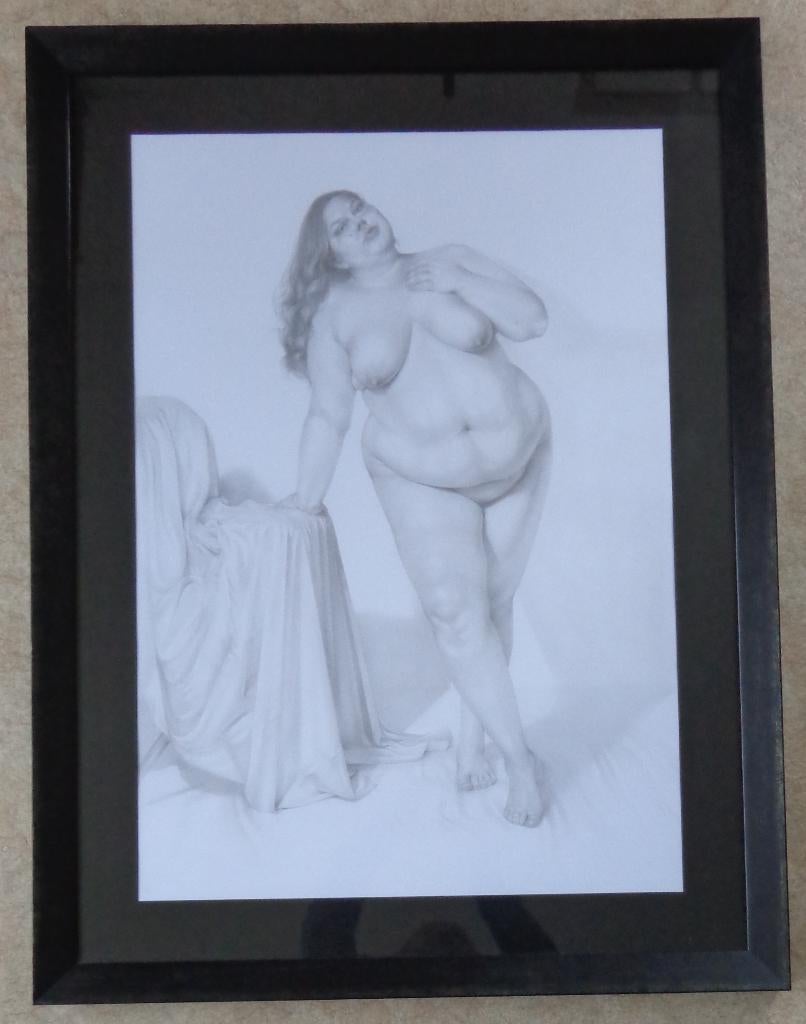 EMMA HUTCHINSON / NAAKTE VROUW / ORIGINEEL / 10x479cm KADER, Enlèvement