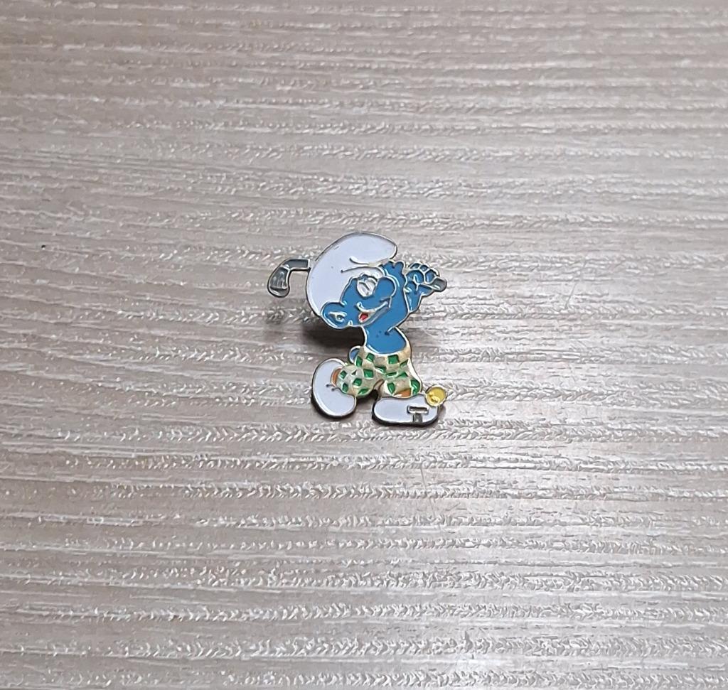 PIN - SMURF - DE SMURFEN - SCHTROUMPF - GOLF, Collections, Envoi, Utilisé, Figurine, Insigne ou Pin's