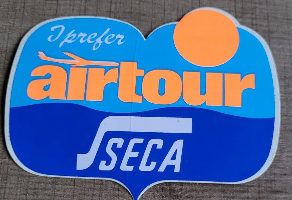 Oude sticker: Airtour/ SECA, Collections, Enlèvement ou Envoi, Comme neuf, Société ou Association