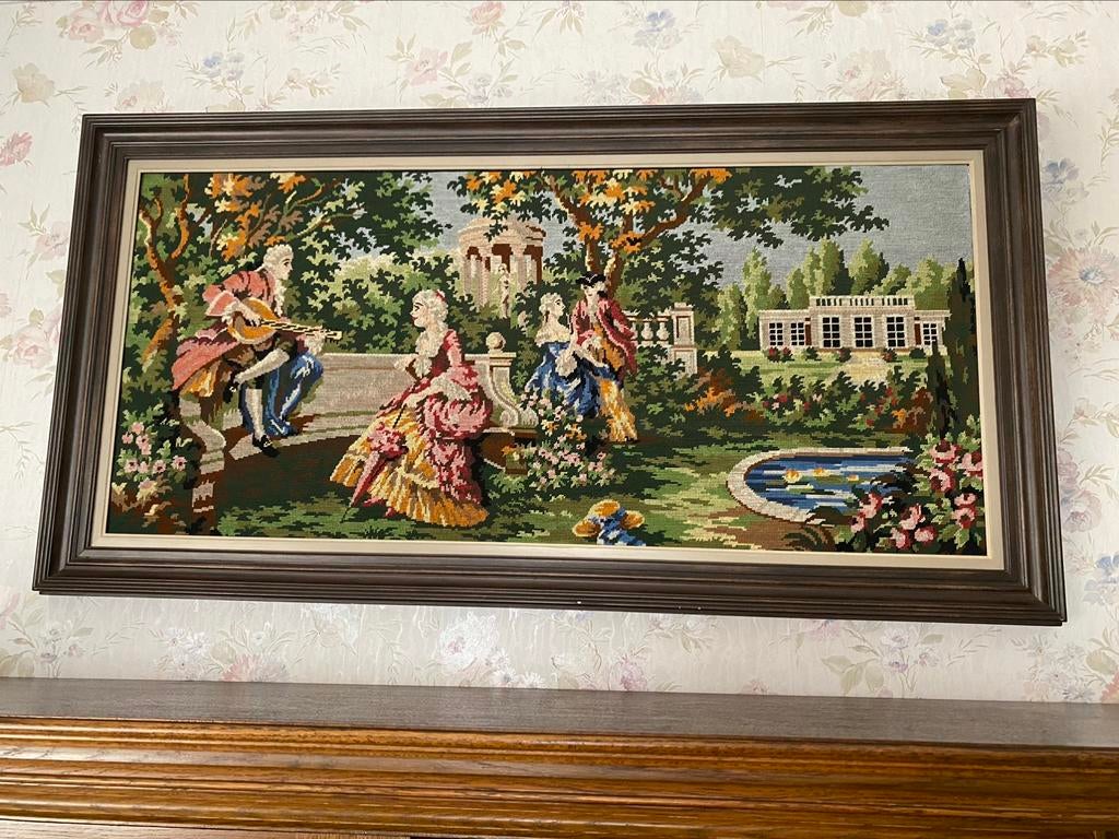Handwerk kruisjessteek schilderij, Ophalen