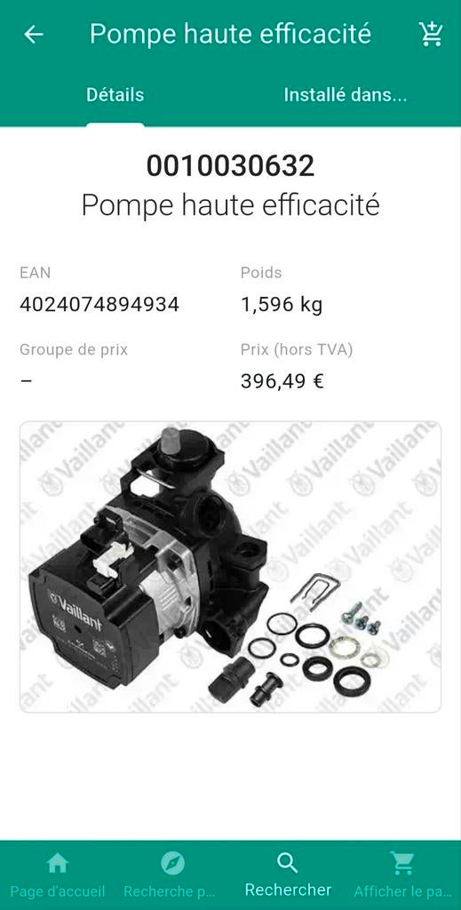 Pompe haut rendement + câble Vaillant turboTEC / atmoTEC), Enlèvement ou Envoi, Neuf