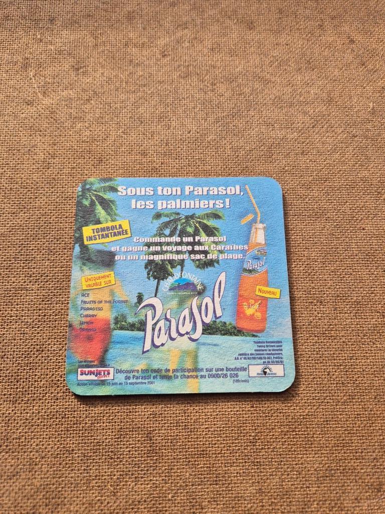 Sous bock Parasol (modèle 7), Ophalen of Verzenden, Gebruikt, Viltje(s), Overige merken