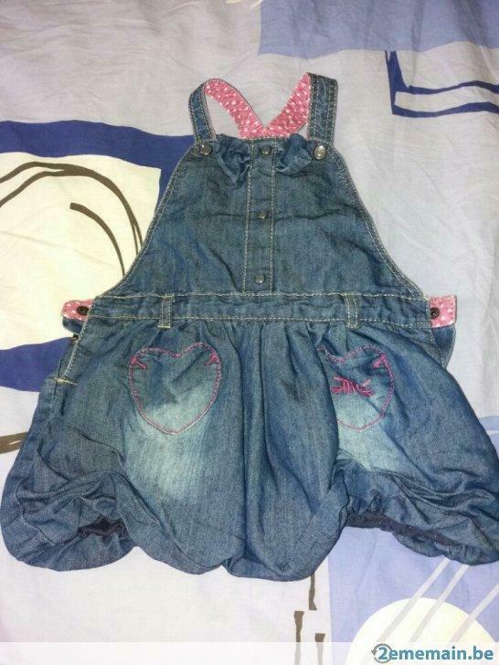Robe salopette bébé T81, Enfants & Bébés, Vêtements de bébé | Taille 80, Utilisé, Fille, Robe ou Jupe, Enlèvement ou Envoi