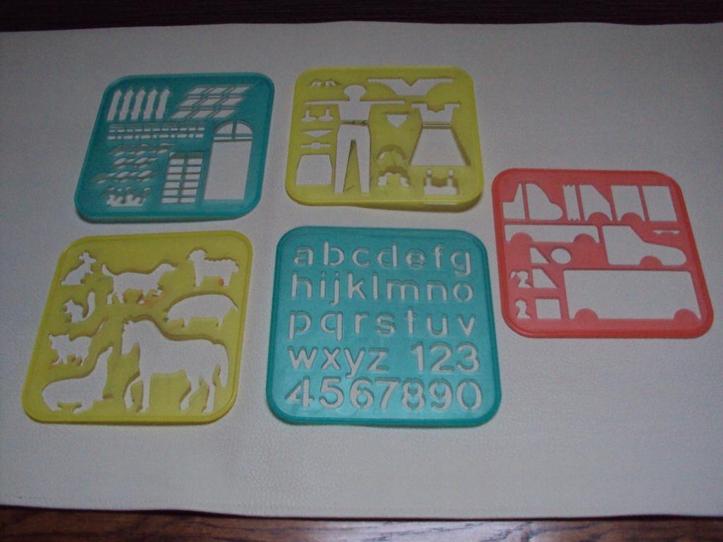 Set van 5 sjablonen. Allerlei., Kinderen en Baby's, Ophalen of Verzenden