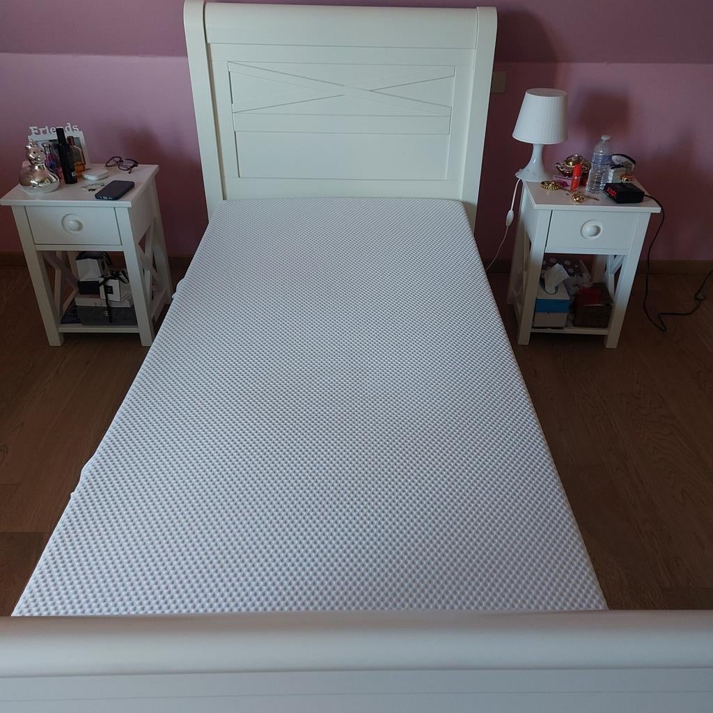 1 lit avec matelas+sommier à lattes réglable, Enlèvement