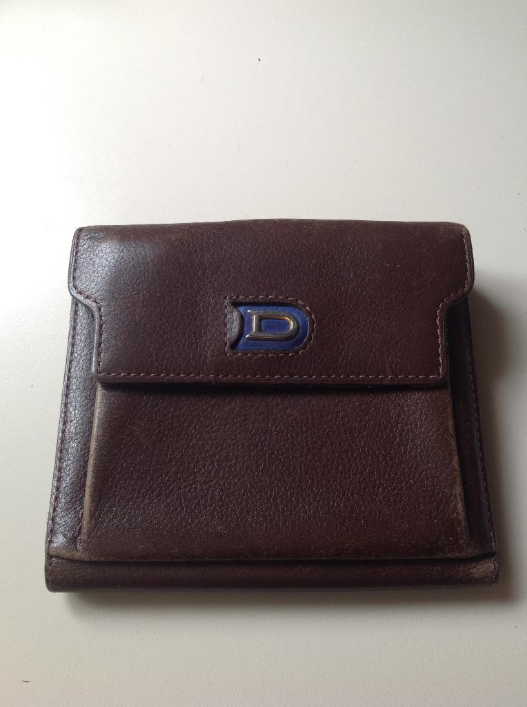 Delvaux portefeuille., Handtassen en Accessoires, Ophalen, Gebruikt, Bruin, Leder