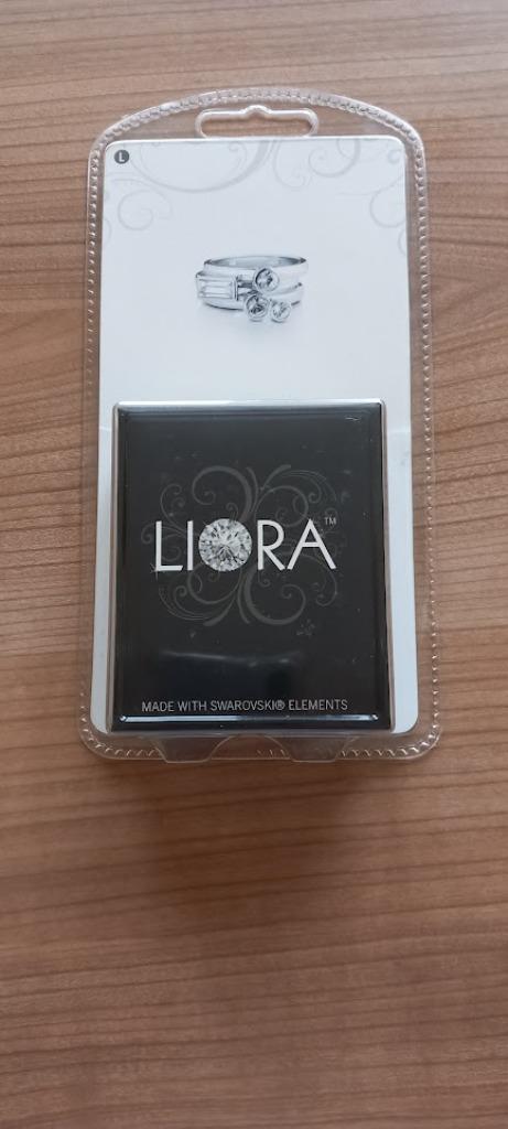 set van 3 Liora ringen met Swarovski steentjes.Nieuw.Ongeope, Met kristal, 18 tot 19, IJzer of Staal, Nieuw