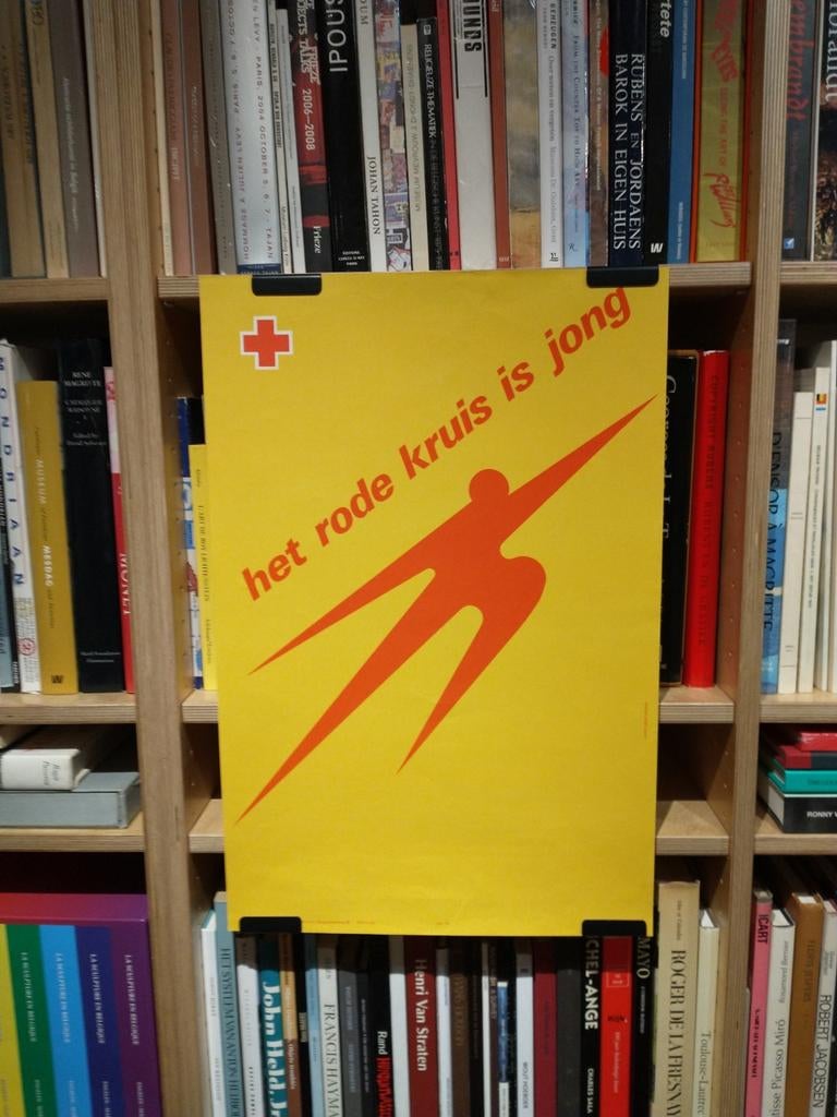 Het rode kruis is jong affiche. Ontwerp: Misjel Vossen, Verzamelen, Ophalen of Verzenden, Zo goed als nieuw