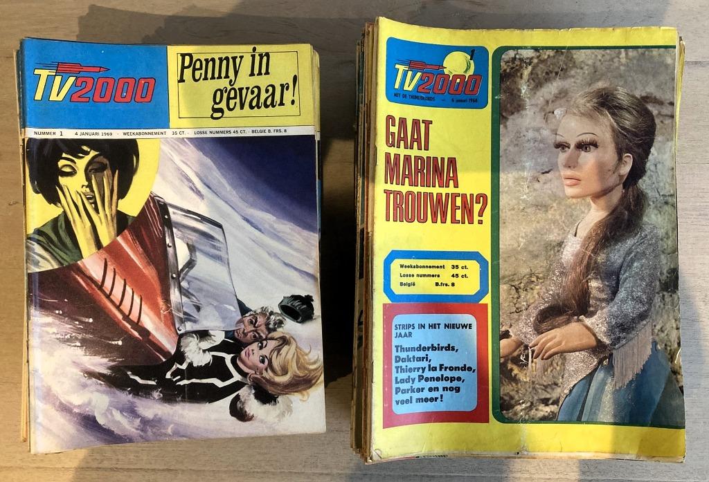 TV2000 - 135 x wekelijkse tijdschriften, Plusieurs BD, Enlèvement ou Envoi, Utilisé