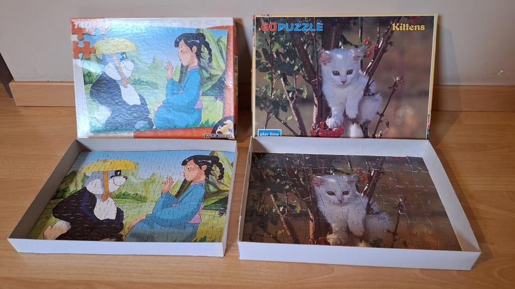 2 puzzels, Hobby en Vrije tijd, Ophalen of Verzenden, Zo goed als nieuw