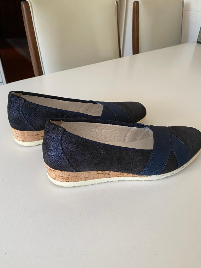 damesschoenen maat 43, Kleding | Dames, Schoenen, Instappers, Zo goed als nieuw, Verzenden, Blauw