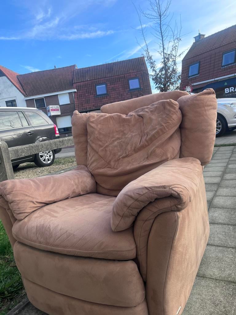 Natuzzi zeteltje, Huis en Inrichting, Fauteuils, Ophalen, Zo goed als nieuw, Stof