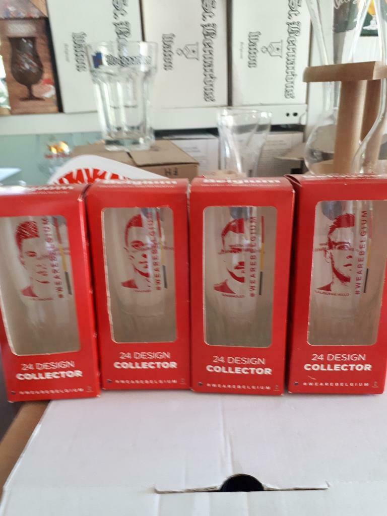 Jupiler rode duivel glazen, Ophalen of Verzenden, Zo goed als nieuw