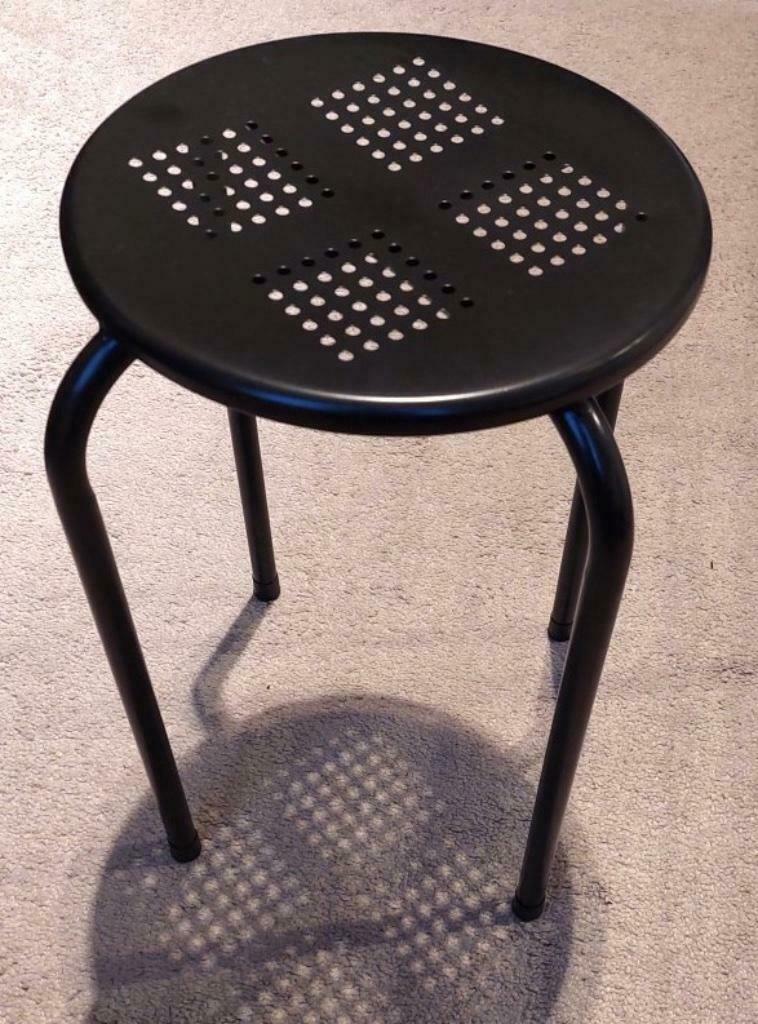 stoel krukje, Ophalen, Zwart, Nieuw, Metaal