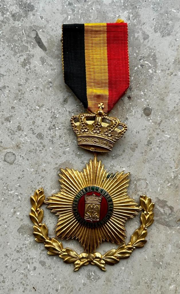 Medaille,  Brouwerij Bésème-Morlion Wetteren, Brussel 1910, Ophalen of Verzenden, Overige materialen